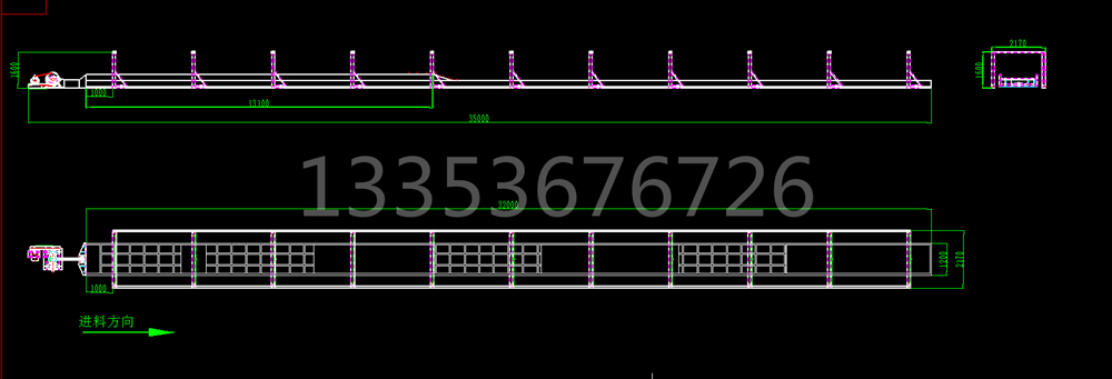 多規(guī)格吊掛式平面往復篩結構 多規(guī)格吊掛式平面往復篩結構